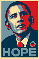 Barack Obama Hope poster, Shepard Fairey election poster