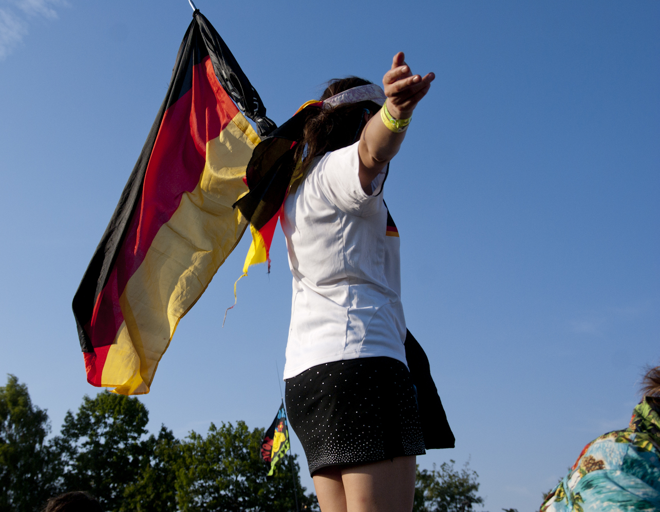 German flag at Roskilde Festival 2010